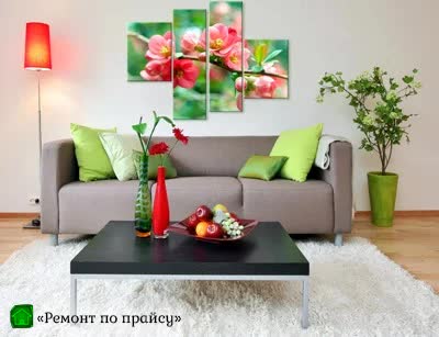 Фото картины в комнате