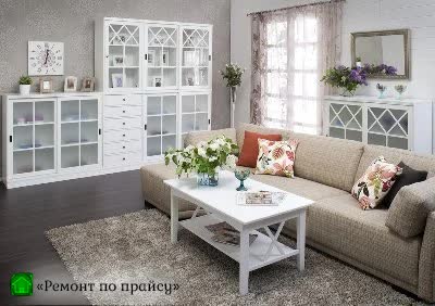 Сборка мебели в гостиной