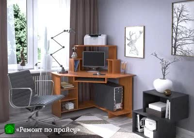 Фото компьютерного стола в комнате