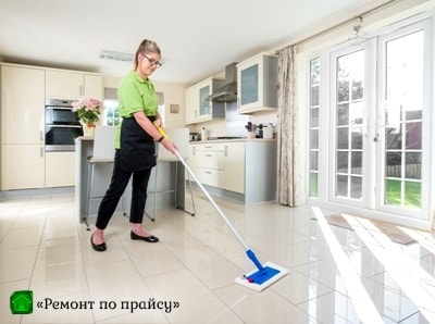 Фото уборки кухни в коттедже
